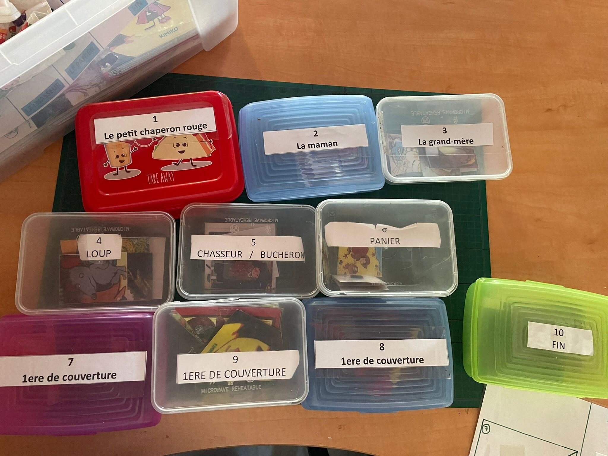boîtes à images jeu de piste PCR en forêt