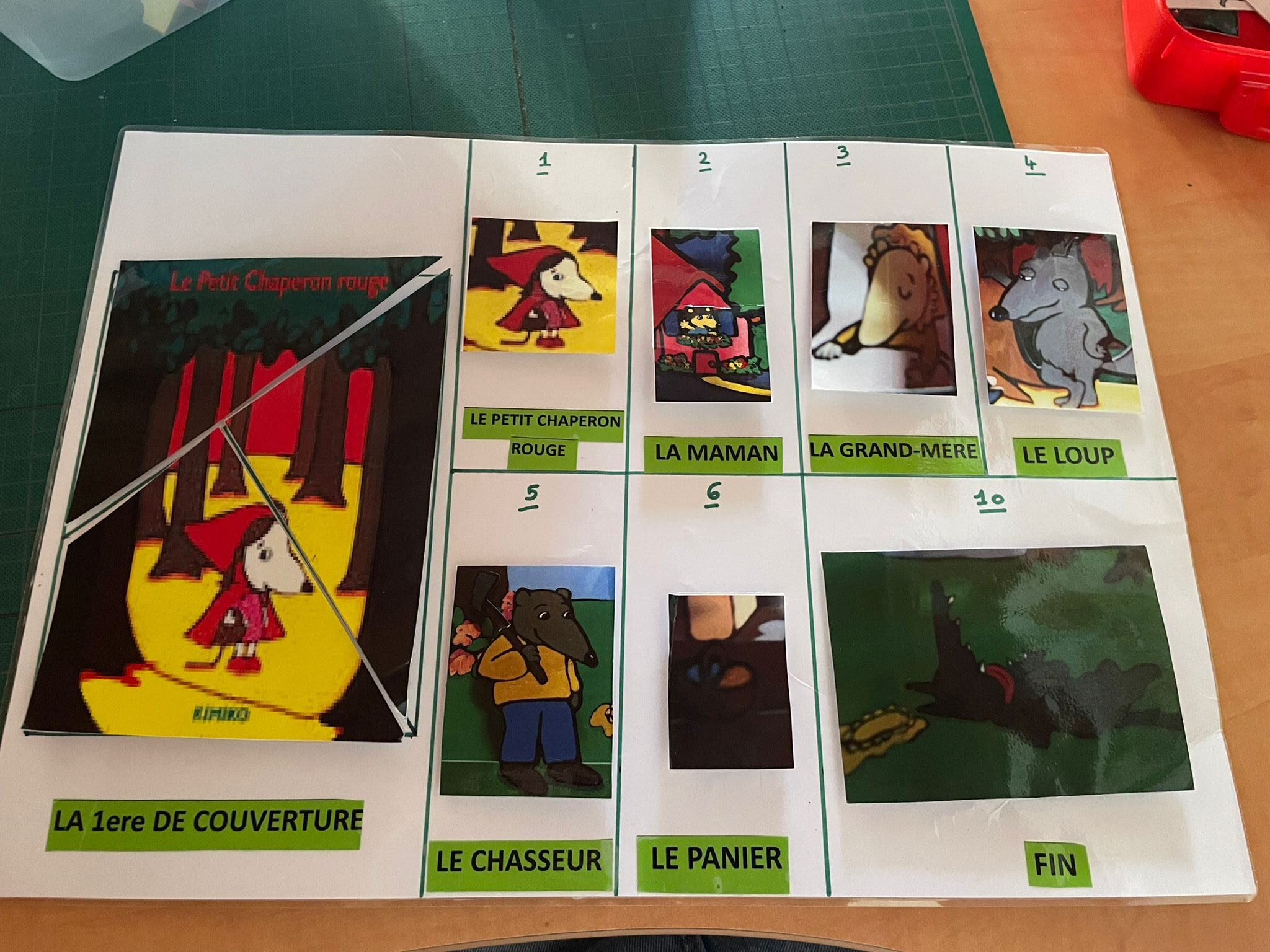 planche complétée jeu de piste PCR en forêt